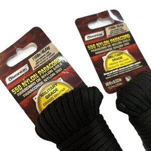 Secure Line 550 Nylon Paracord - Two Pkg – Total 100’ NWT